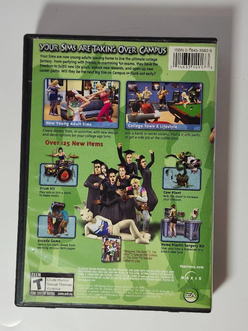 The Sims 2 University & Seasons Expansion Pack Bundle PC CD ROM With Keys